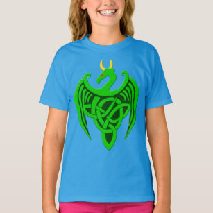 Green Celtic Dragon Child T Shirt