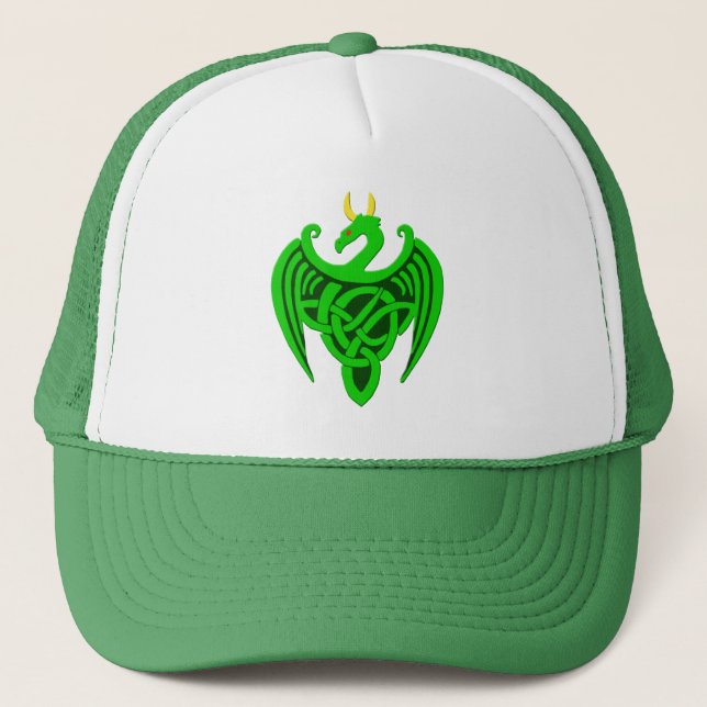 Green Celtic Dragon Hat (Front)