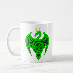 Green Celtic Dragon Mug