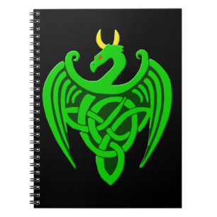 Green Celtic Dragon Notebook