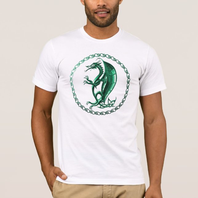 Green Celtic Dragon T-Shirt (Front)