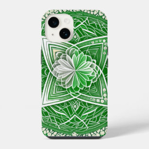 Green Celtic Flower Heart Chakra Sacred Geometry iPhone 14 Case