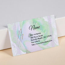 Green Celtic Irish Rose Business Card