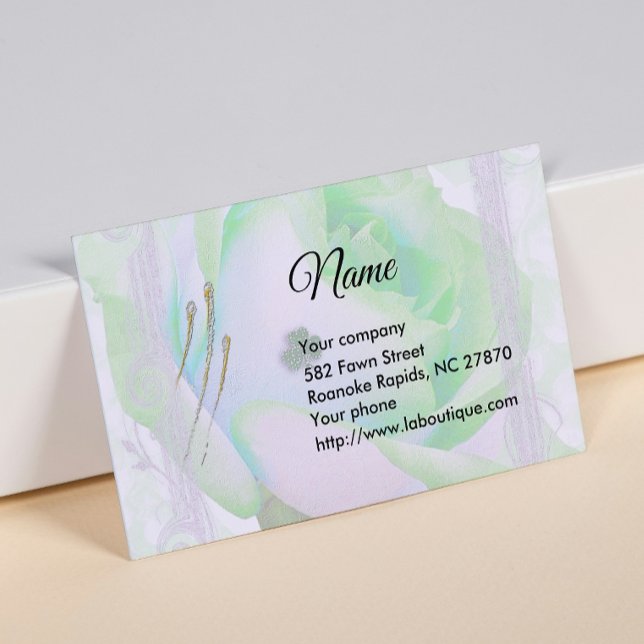 Green Celtic  Irish Rose Business Card (Creator Uploaded)