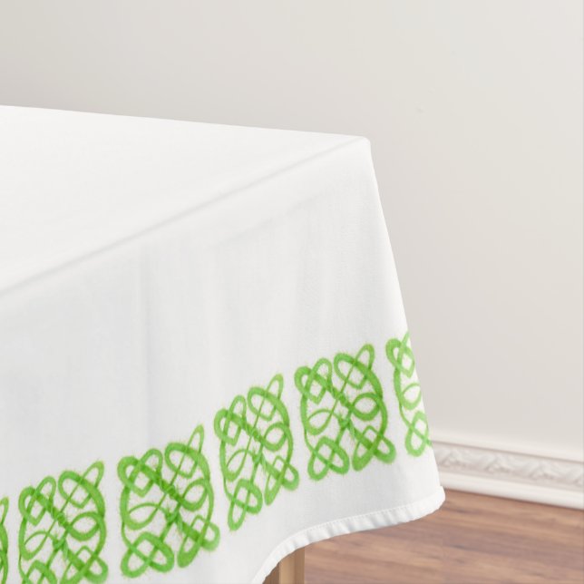 GREEN CELTIC KNOT 52x70 Tablecloth (In Situ)