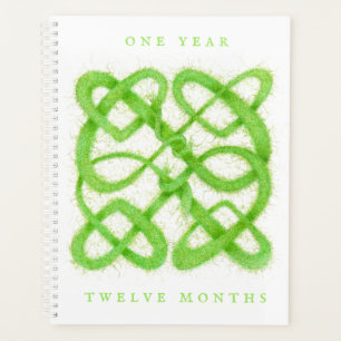 GREEN CELTIC KNOT 8.5x11 Planner / Calendar