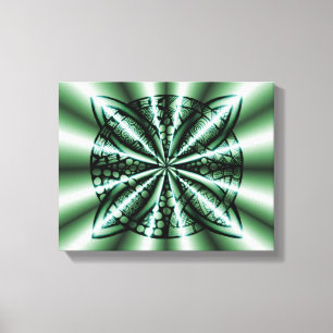 Green Celtic Knot Art Canvas Print