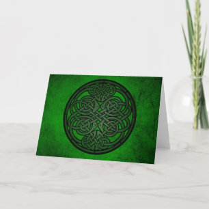 Green Celtic Knot Art Card