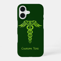 Green Celtic Knot Caduceus