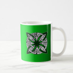 Green Celtic Knot Original Art Coffee Mug