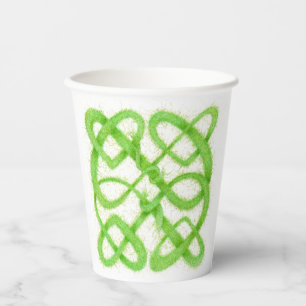 GREEN CELTIC KNOT Paper Cups