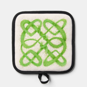 GREEN CELTIC KNOT Pot Holder 
