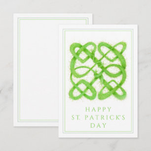 GREEN CELTIC KNOT St. Patrick's Day 3.5x5 Card