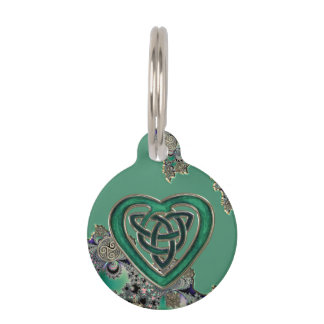 Green Celtic Mystical Fractal Pet Tag