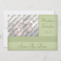Green Celtic Photo Save the Date Announcement