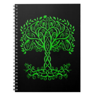 Green Celtic Tree Of Life Notebook