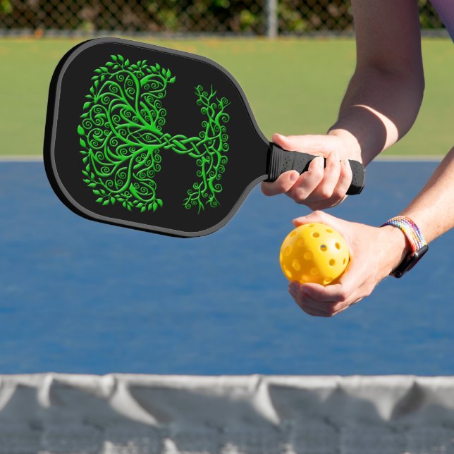 Green Celtic Tree Of Life Pickleball Paddle (Insitu)