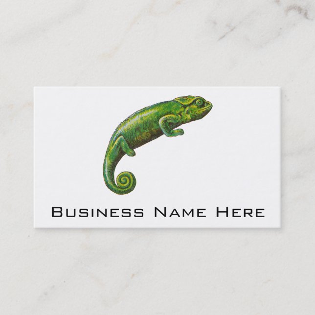 Green Chameleon Business Card (Front)