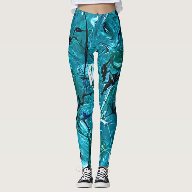 Green Chaos Leggings (Front)