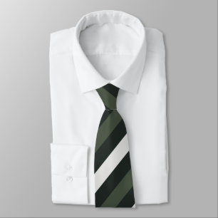 Green, Charcoal, and Grayish-White Diagonal Tie