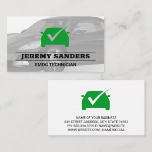 Green Check Mark   Auto Services   Car Business Card