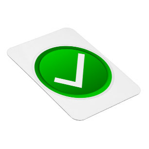 Green Check Mark Symbol Magnet