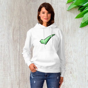 Green Check Mark Tick Symbol Hoodie