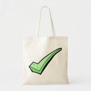 Green Check Mark Tote Bag