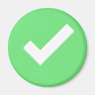 Green Check Mark Write Symbol Magnet
