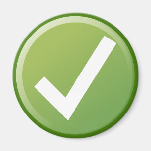 Green Check Mark Write Symbol Magnet