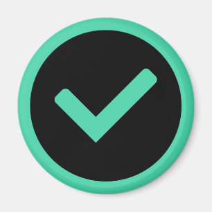 Green Check Mark Write Symbol Magnet