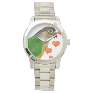 Green Check Parrot Bracelet Unisex Watch