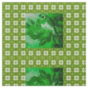 Green Check Quail Fabric