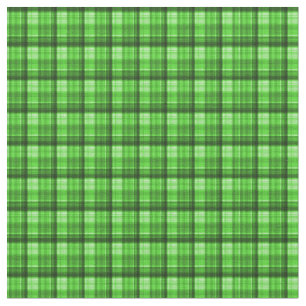 Green Checked Tartan Print, Fabric