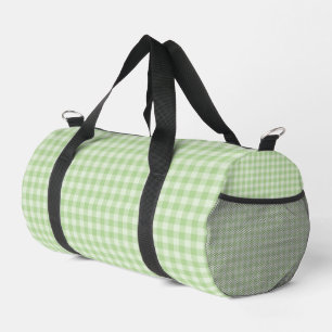 Green Checkerboard Pattern Small Duffle Bag