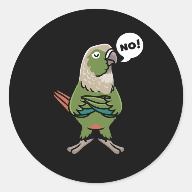 Green Cheek Conure Green-Cheeked Parakeet Classic Round Sticker (Front)