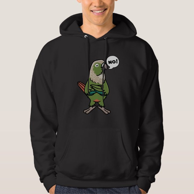 Green Cheek Conure Green-Cheeked Parakeet Hoodie (Front)