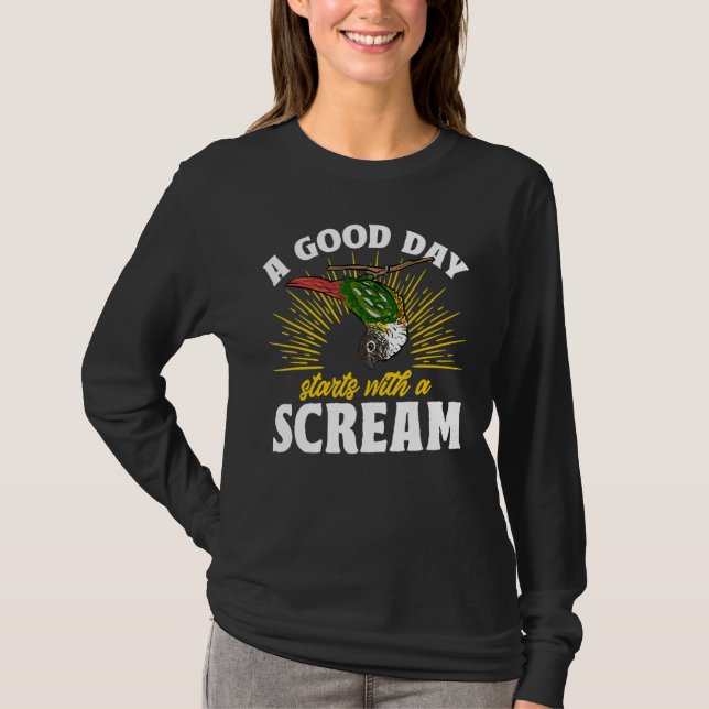 Green Cheek Conure Parrot Bird Conure T-Shirt (Front)