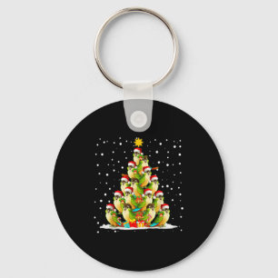 Green Cheek Conure Parrot Christmas Ornament Tree  Key Ring