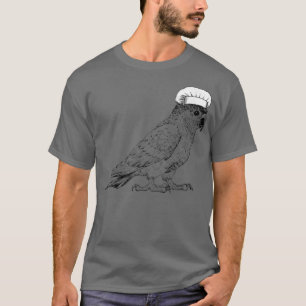 Green Cheek Conure Parrot Cook Chef Funny Cooking T-Shirt
