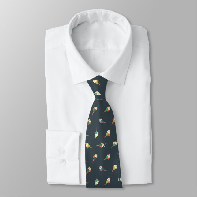 Green Cheek Conures Tie (Tied)