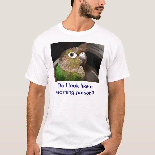 Green Cheek Morning Person Shirt (Front)