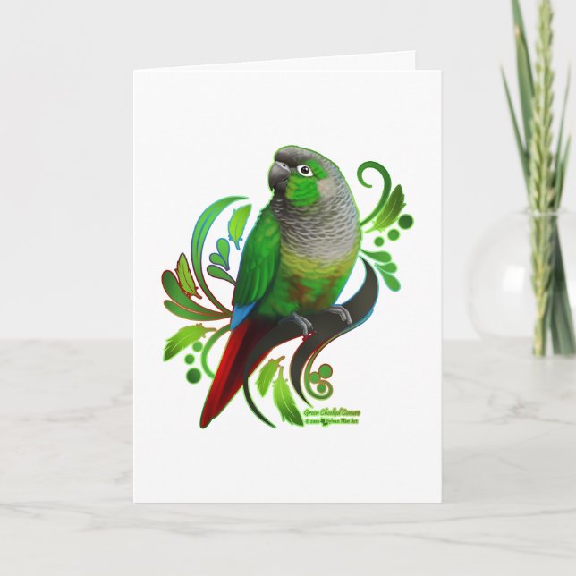 Green Cheeked Conure Card (Front)