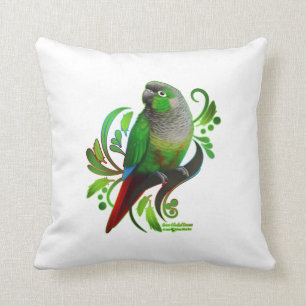 Green Cheeked Conure Pillow