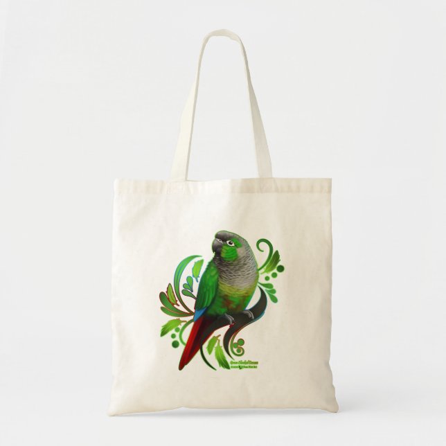 Green Cheeked Conure Tote Bag (Front)