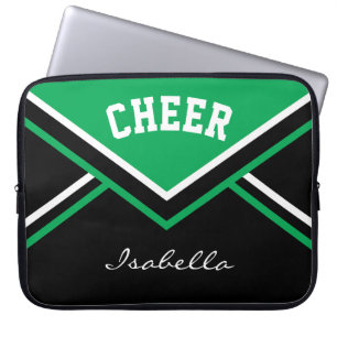 Green Cheerleader Cheer Laptop Sleeve