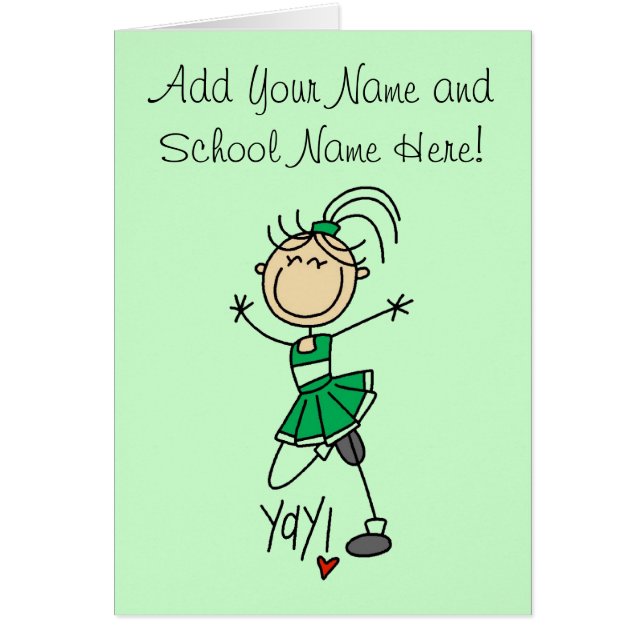 Green Cheerleader Tshirts and Gifts (Front)