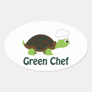 Green Chef Oval Sticker