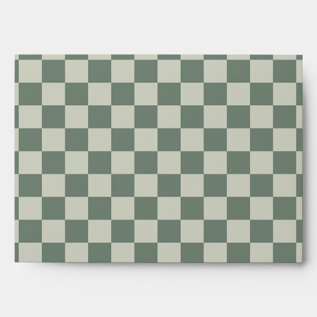 Green Chequerboard Envelope (Front)
