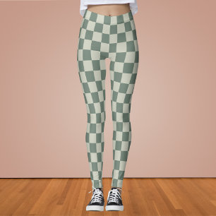 Green Chequerboard Leggings